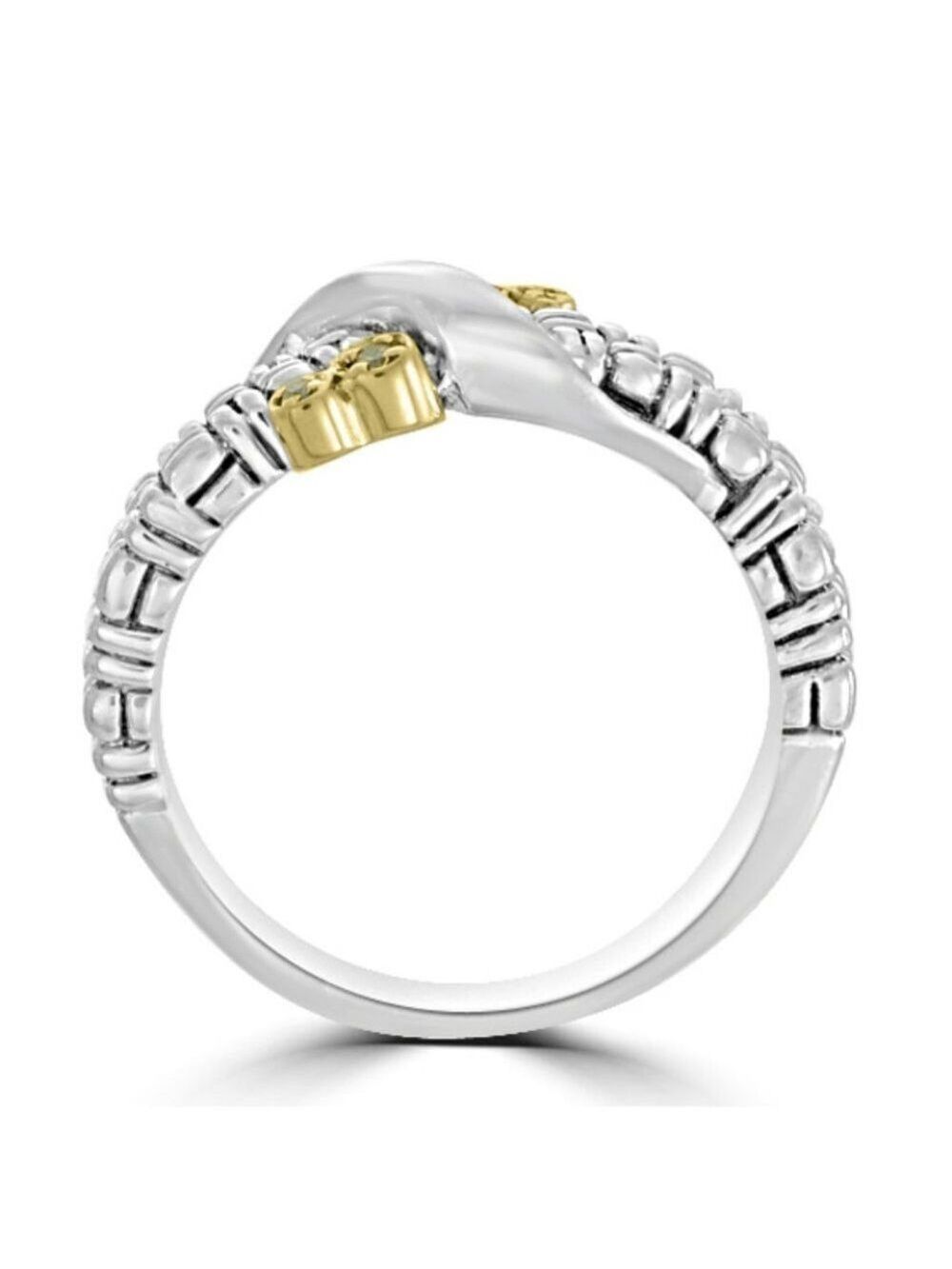 Philip Andre 18K Gold & Sterling Diamond Ring - Picture 4 of 6